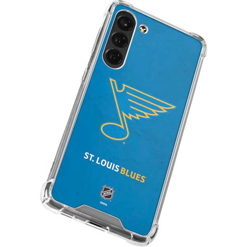 NHL St. Louis Blues Distressed Galaxy S23 FE Clear Case